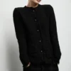 Tweed-Strickjacke mit ausgefransten Kanten Tweed-Strickjacke mit ausgefransten Kanten