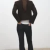Tweedjacke mit ausgefransten Enden Tweedjacke mit ausgefransten Enden