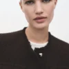 Tweedjacke mit ausgefransten Enden Tweedjacke mit ausgefransten Enden