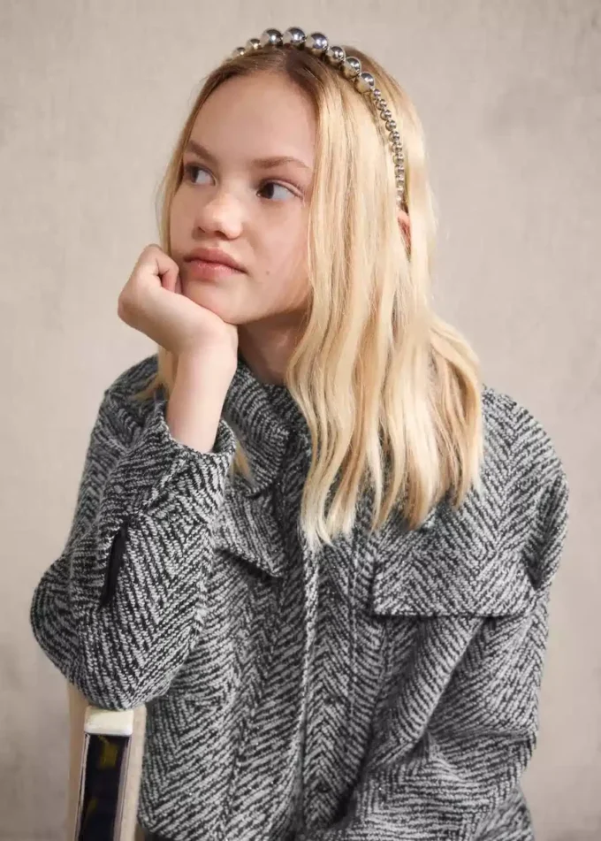 Tweedjacke mit Lurex-Details Tweedjacke mit Lurex-Details
