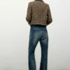 Tweedjacke mit Pelzkragen Tweedjacke mit Pelzkragen