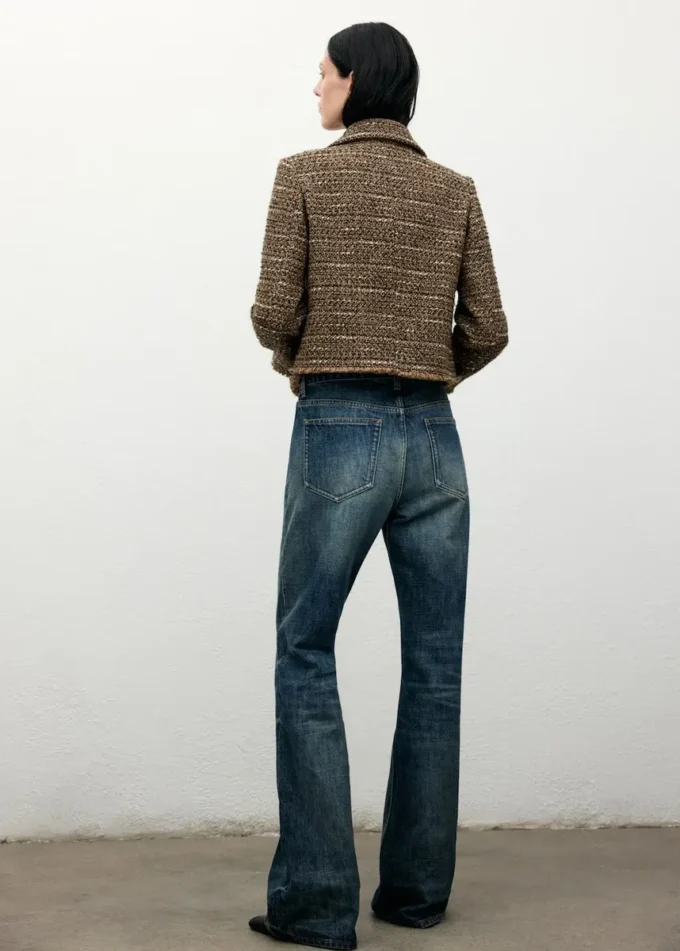 Tweedjacke mit Pelzkragen Tweedjacke mit Pelzkragen
