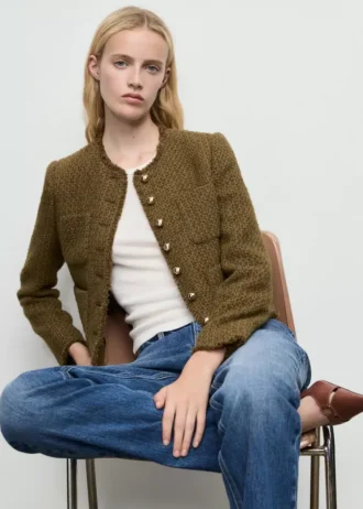 Tweedjacke mit Schmuckknöpfen