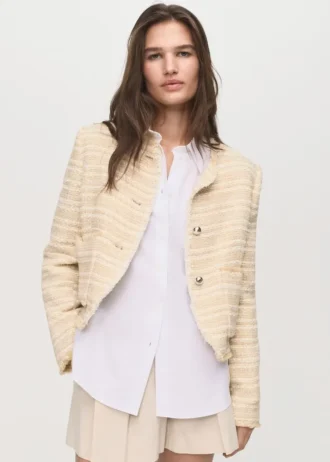 Tweedjacke mit Schmuckknöpfen