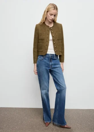 Tweedjacke mit Schmuckknöpfen