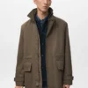 Wasserabweisende Baumwoll-Barnjacke mit Taschen Wasserabweisende Baumwoll-Barnjacke mit Taschen