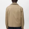 Wasserabweisende Jacke mit Cordkragen Wasserabweisende Jacke mit Cordkragen