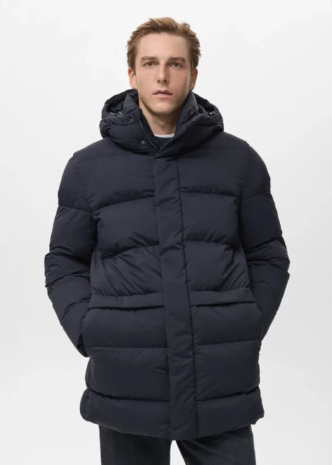 Wasserabweisender Puffer-Mantel mit Kapuze Wasserabweisender Puffer-Mantel mit Kapuze