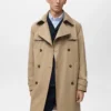Wasserabweisender Trenchcoat mit Gürtel