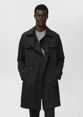 Wasserabweisender Trenchcoat mit Gürtel Wasserabweisender Trenchcoat mit Gürtel
