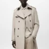 Wasserabweisender Trenchcoat mit Gürtel Wasserabweisender Trenchcoat mit Gürtel
