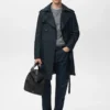 Wasserabweisender Trenchcoat mit Gürtel Wasserabweisender Trenchcoat mit Gürtel