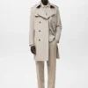 Wasserabweisender Trenchcoat mit Gürtel Wasserabweisender Trenchcoat mit Gürtel