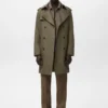 Wasserabweisender Trenchcoat mit Gürtel Wasserabweisender Trenchcoat mit Gürtel
