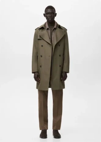 Wasserabweisender Trenchcoat mit Gürtel