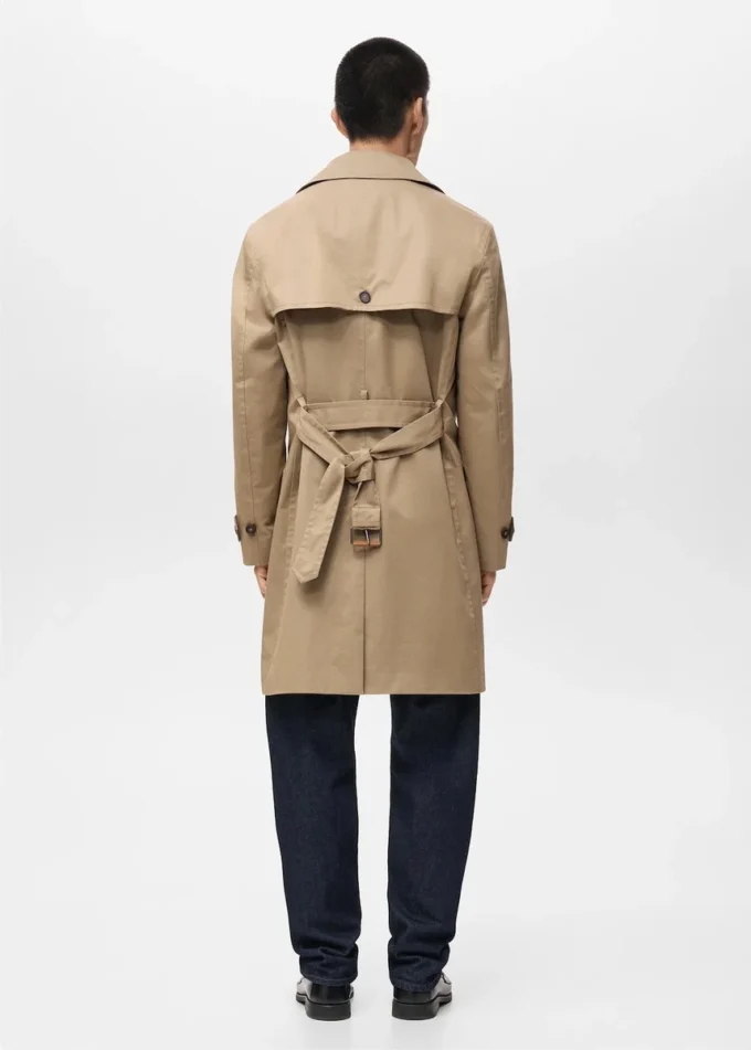 Wasserabweisender Trenchcoat mit Gürtel