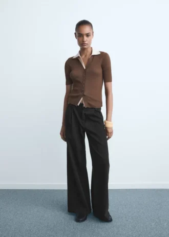 Weite Jeans mit Falten