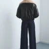 Weite Jeans mit Falten Weite Jeans mit Falten