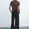 Weite Jeans mit Falten