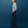Weite Jeans mit Kristallen