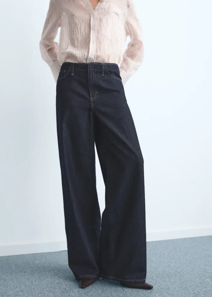 Weite Jeans mit mittlerer Leibhöhe