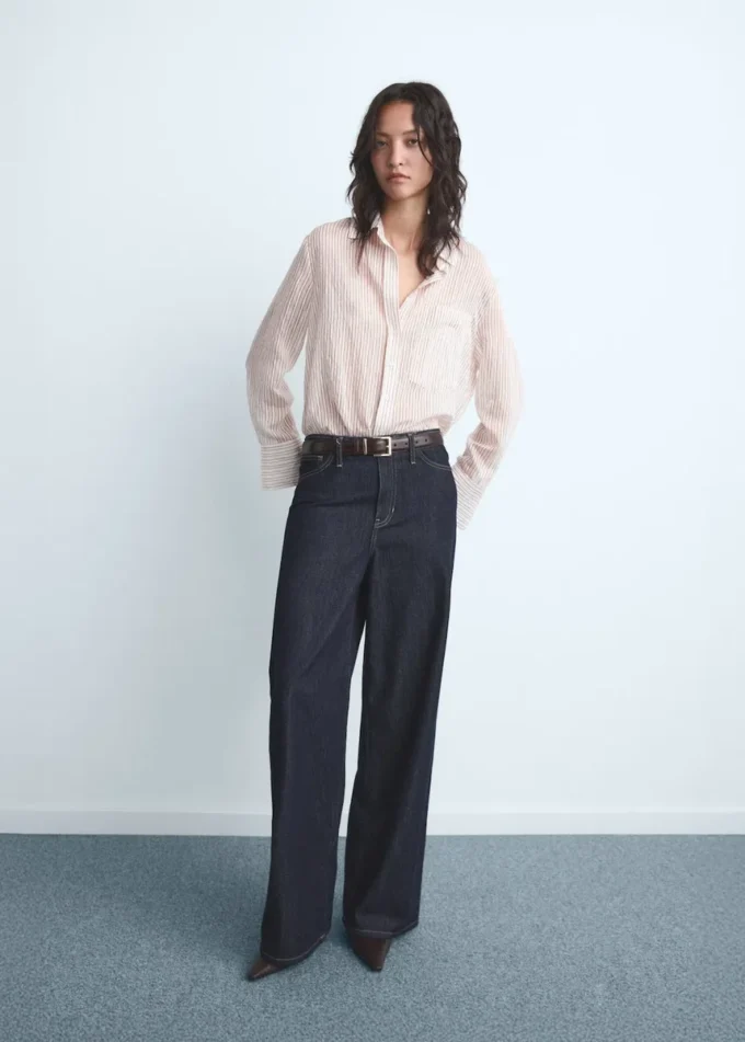 Weite Jeans mit mittlerer Leibhöhe