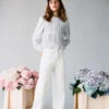 Weite Jeans mit Nahtdetails Weite Jeans mit Nahtdetails