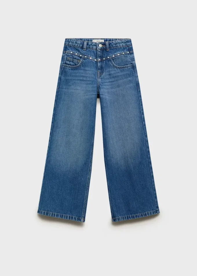 Weite Jeans mit Nieten Weite Jeans mit Nieten