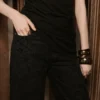 Weite Jeans mit Paisley-Print