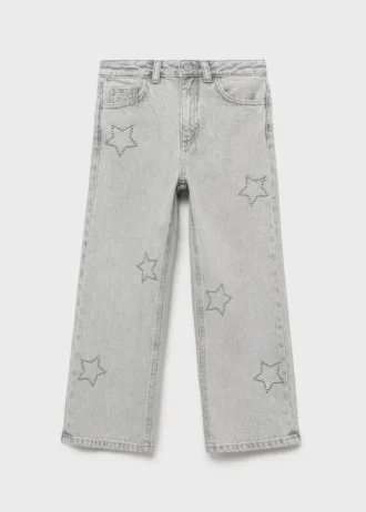 Weite Jeans mit Sternen