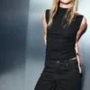 Weite Jeans mit Strasssteinen Weite Jeans mit Strasssteinen