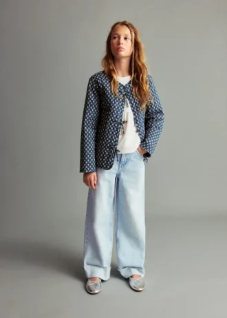 Weite Jeans mit umgeschlagenem Saum