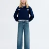 Weite Jeans mit umgeschlagenem Saum Weite Jeans mit umgeschlagenem Saum