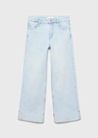 Weite Jeans mit umgeschlagenem Saum