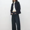 Weite Jeans mit umgeschlagenem Saum