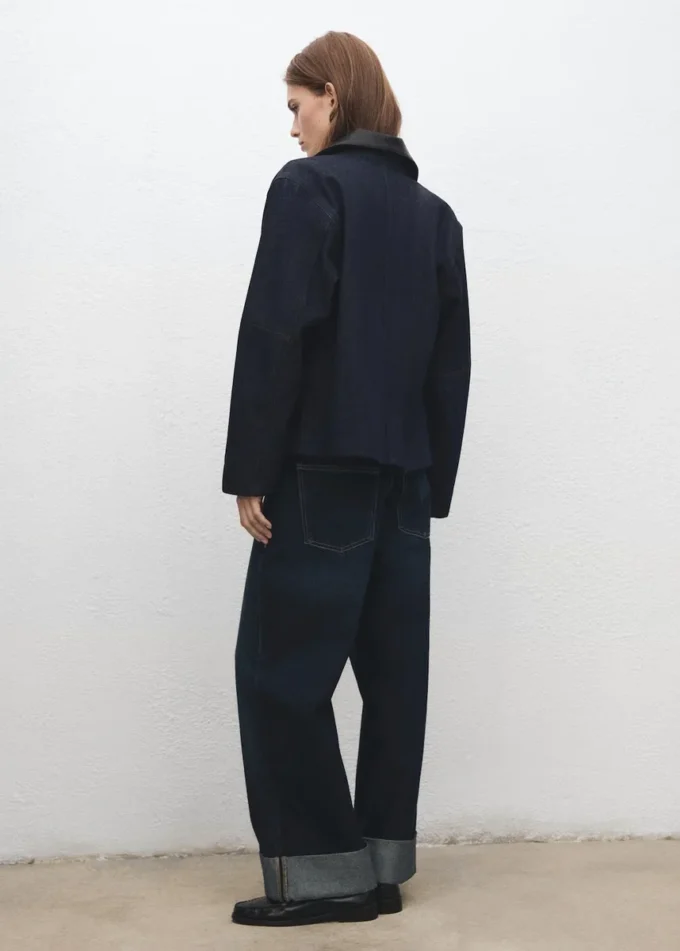 Weite Jeans mit umgeschlagenem Saum