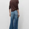 Weite Jeans mit umgeschlagenem Saum