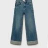 Weite Jeans mit umgeschlagenem Saum Weite Jeans mit umgeschlagenem Saum