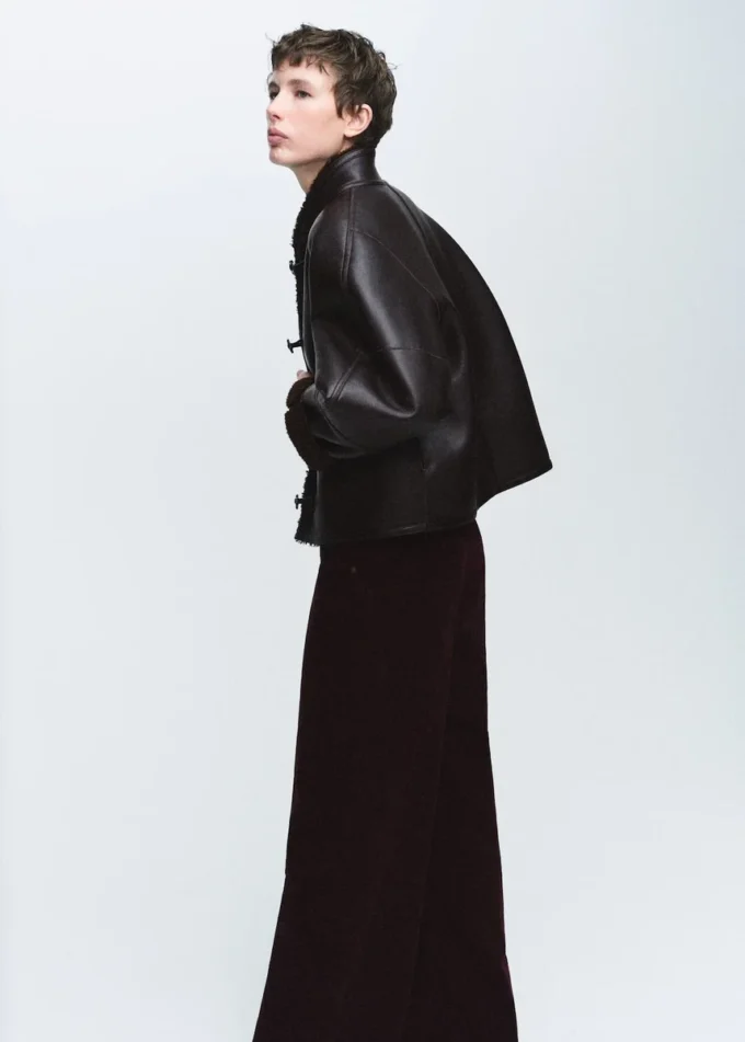 Wendbare Shearling-Jacke Wendbare Shearling-Jacke