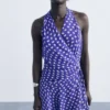 Wickelkleid mit Punkten