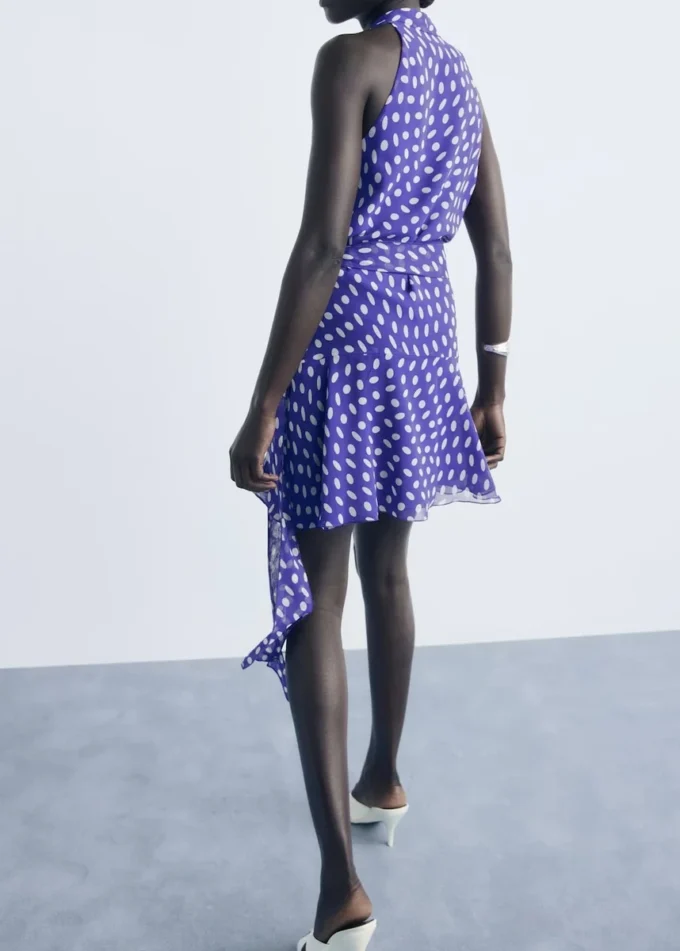 Wickelkleid mit Punkten