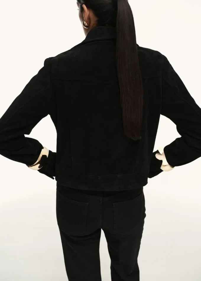 Wildlederjacke mit Knöpfen Wildlederjacke mit Knöpfen