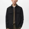 Woll-Overshirt mit Taschen