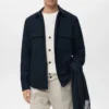 Woll-Overshirt mit Taschen