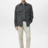 Woll-Overshirt mit Taschen