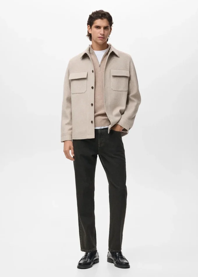 Woll-Overshirt mit Taschen Woll-Overshirt mit Taschen