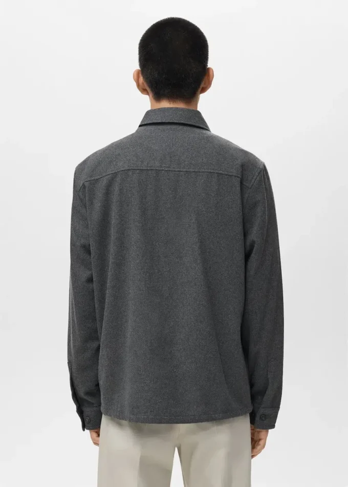 Woll-Overshirt mit Taschen