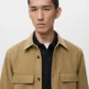 Woll-Overshirt mit Taschen