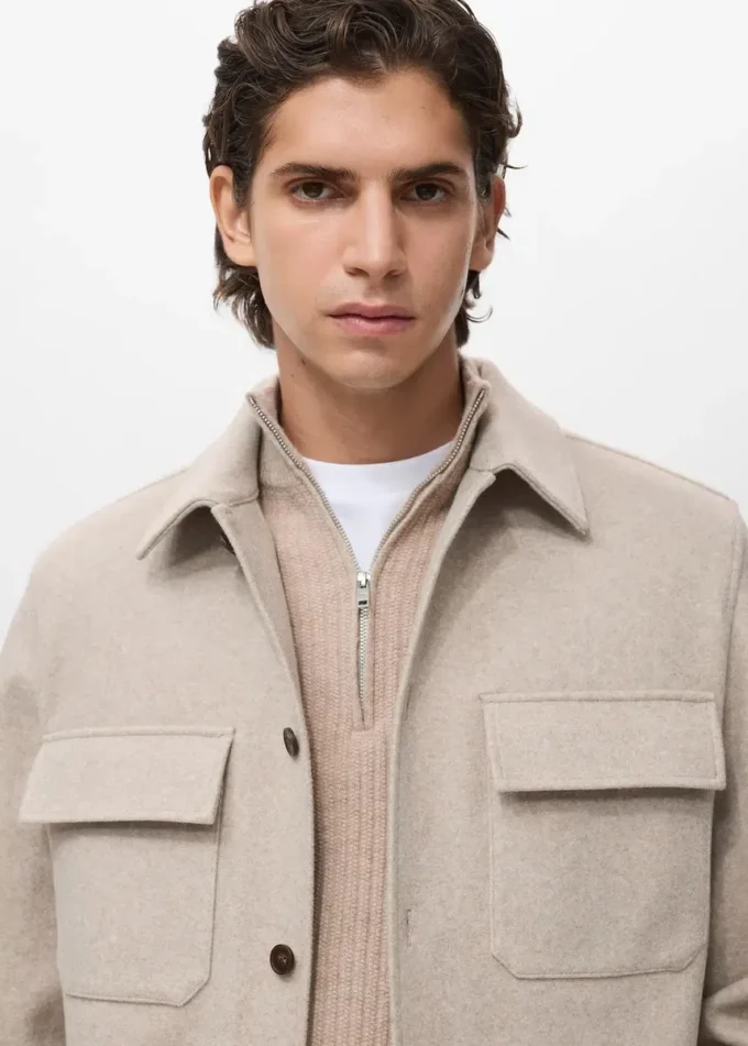 Woll-Overshirt mit Taschen Woll-Overshirt mit Taschen