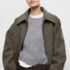 Wolljacke mit Hahnentrittmuster Wolljacke mit Hahnentrittmuster